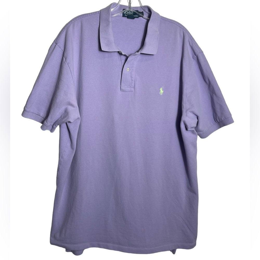 Polo Ralph Lauren polo shirt‎ size XXL men’s light purple mesh shirt 💜💜